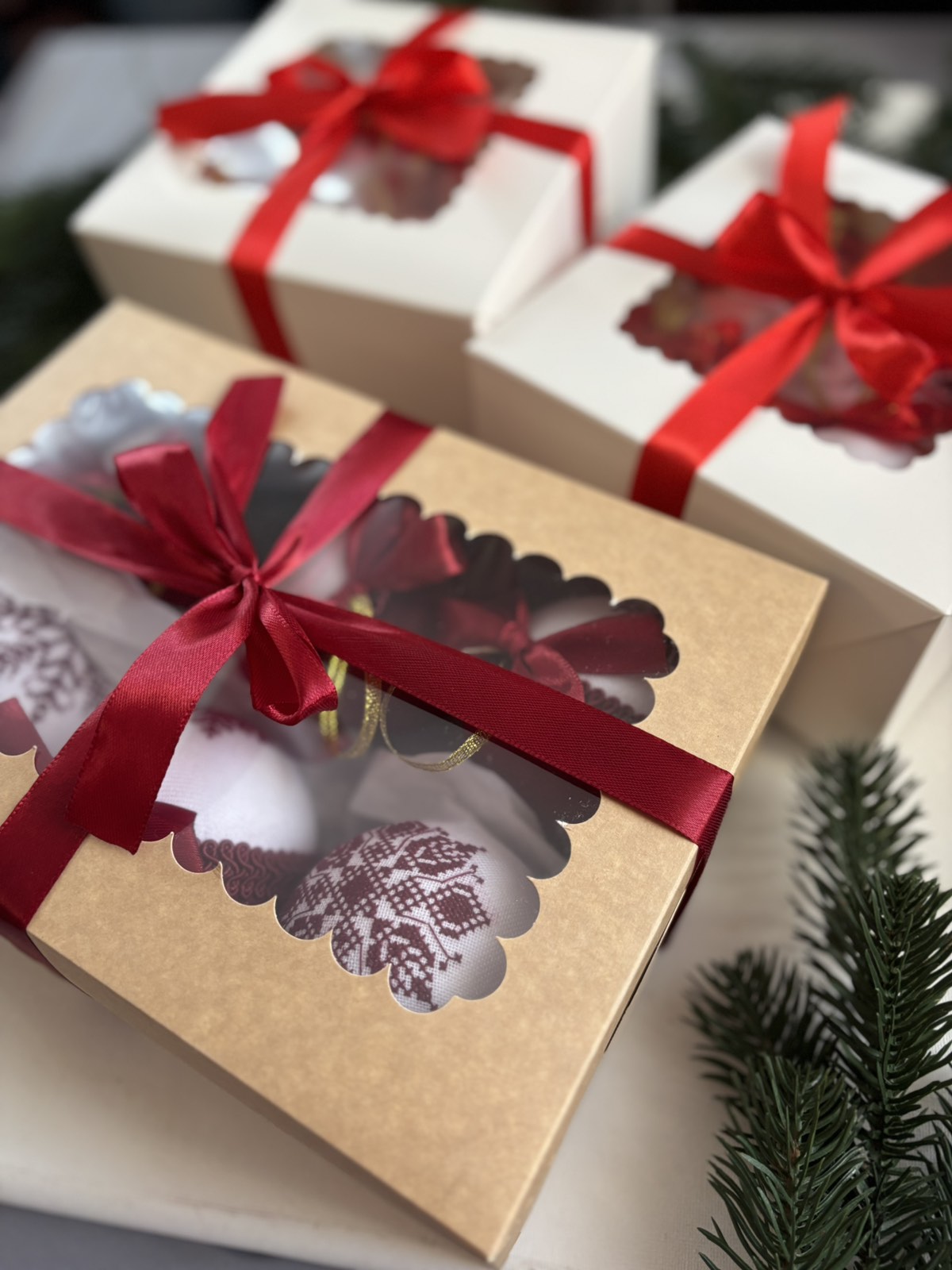 embroidered christmas ornaments. handmade