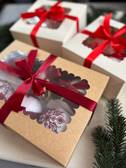 Embroidered Christmas Ornaments. Handmade