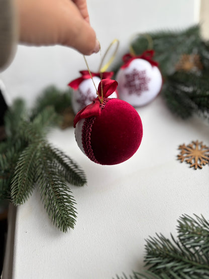 Embroidered Christmas Ornaments. Handmade
