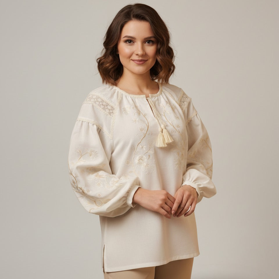 women's blouse with embroidery